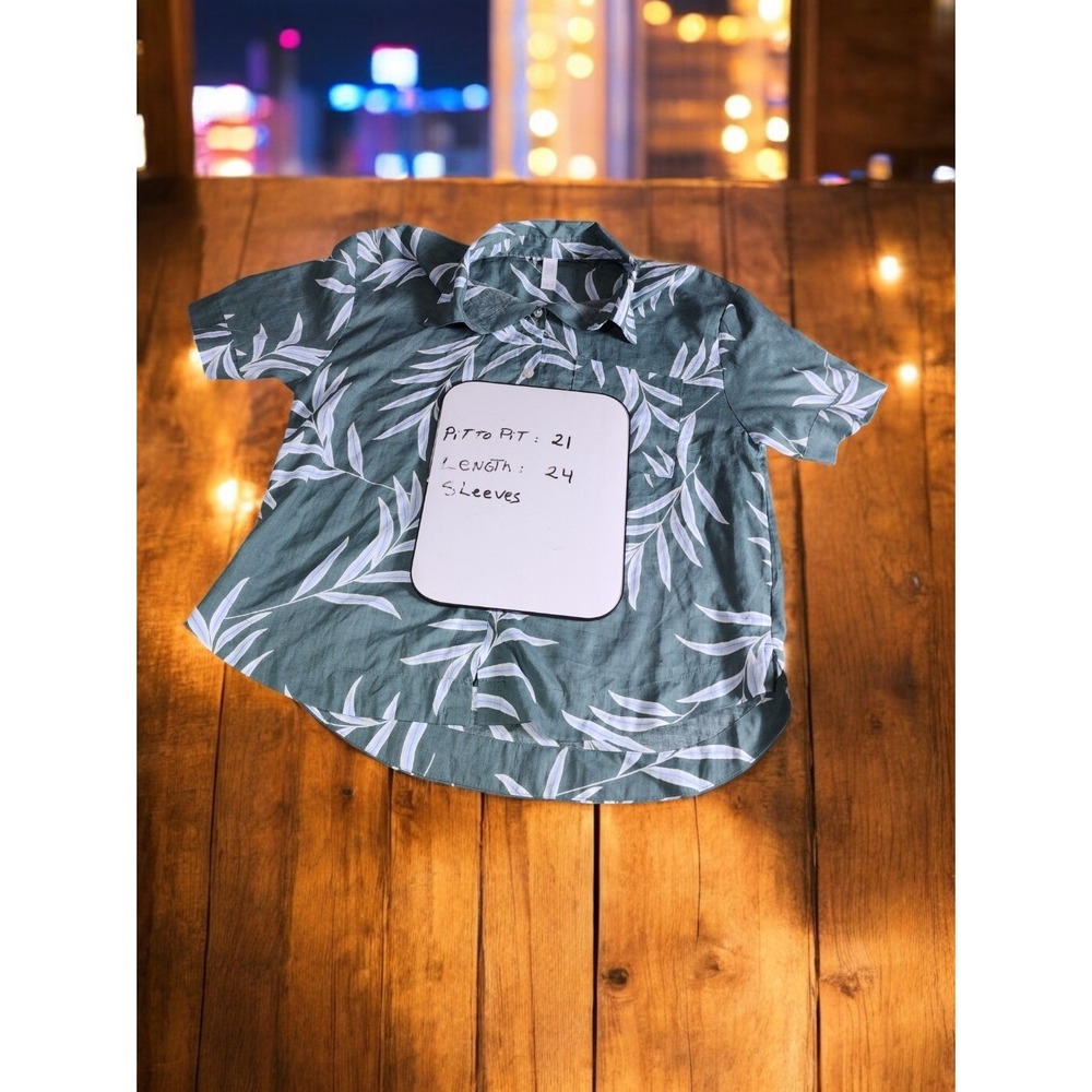 NWT Stars Above Pajama Top Women's M Green Palm Print Soft Sleepwear Shirt - Picture 4 of 8